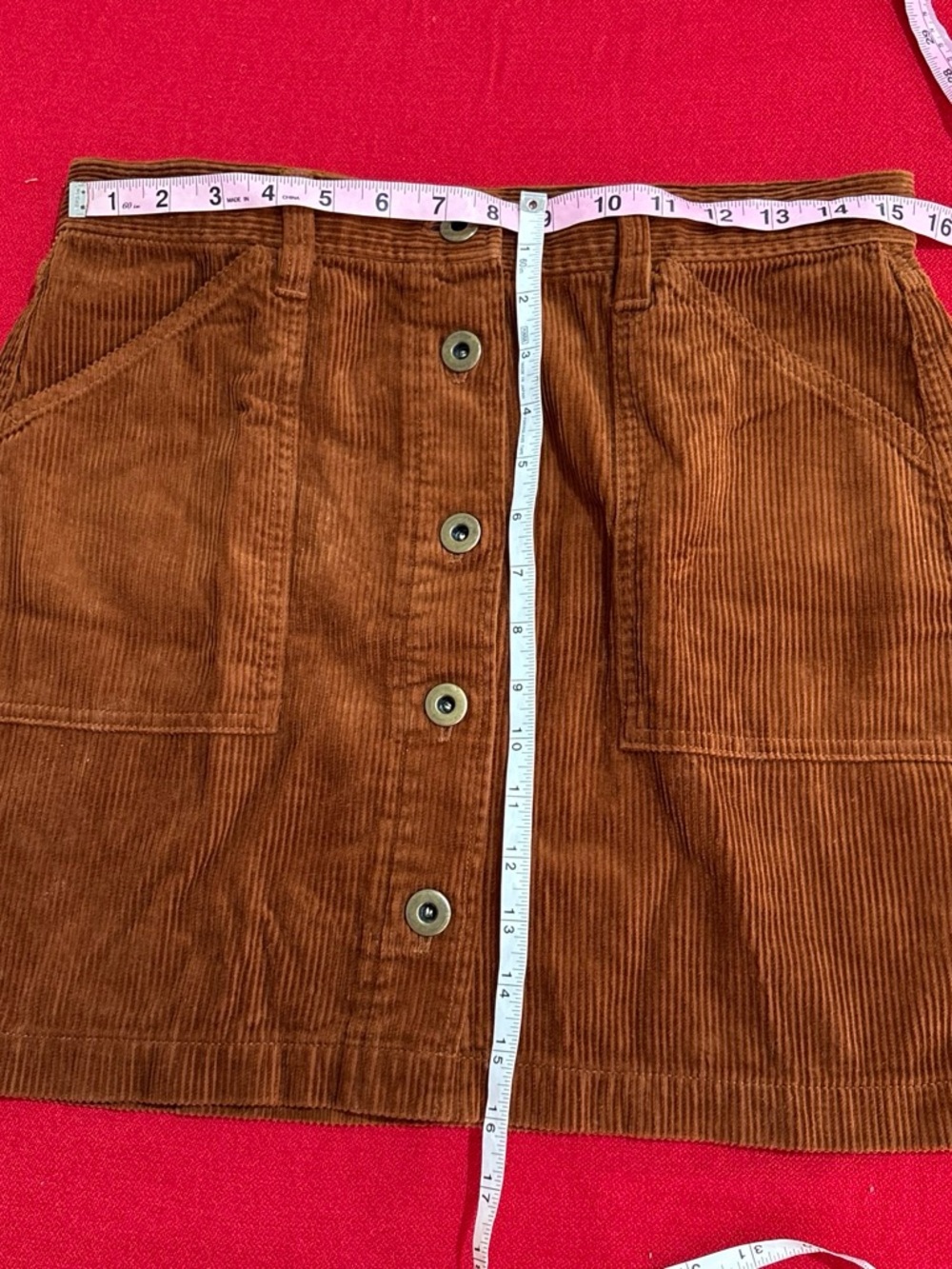 J Crew Corduroy Mini Skirt Sz 4 Brawn - Picture 8 of 8